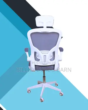 Adjustable White Ergonomic Office Chair | Steel Frame