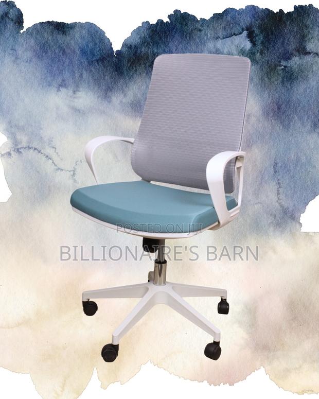 White Ergonomic Mesh Office Chair | Executive Mesh Backrest - thumbnail 2