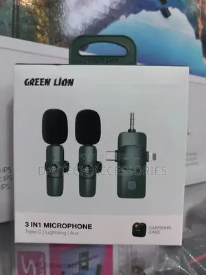 Green Lion 3 in 1 Wireless Microphone Usb-a/Type-C/Lighting Plug 20m