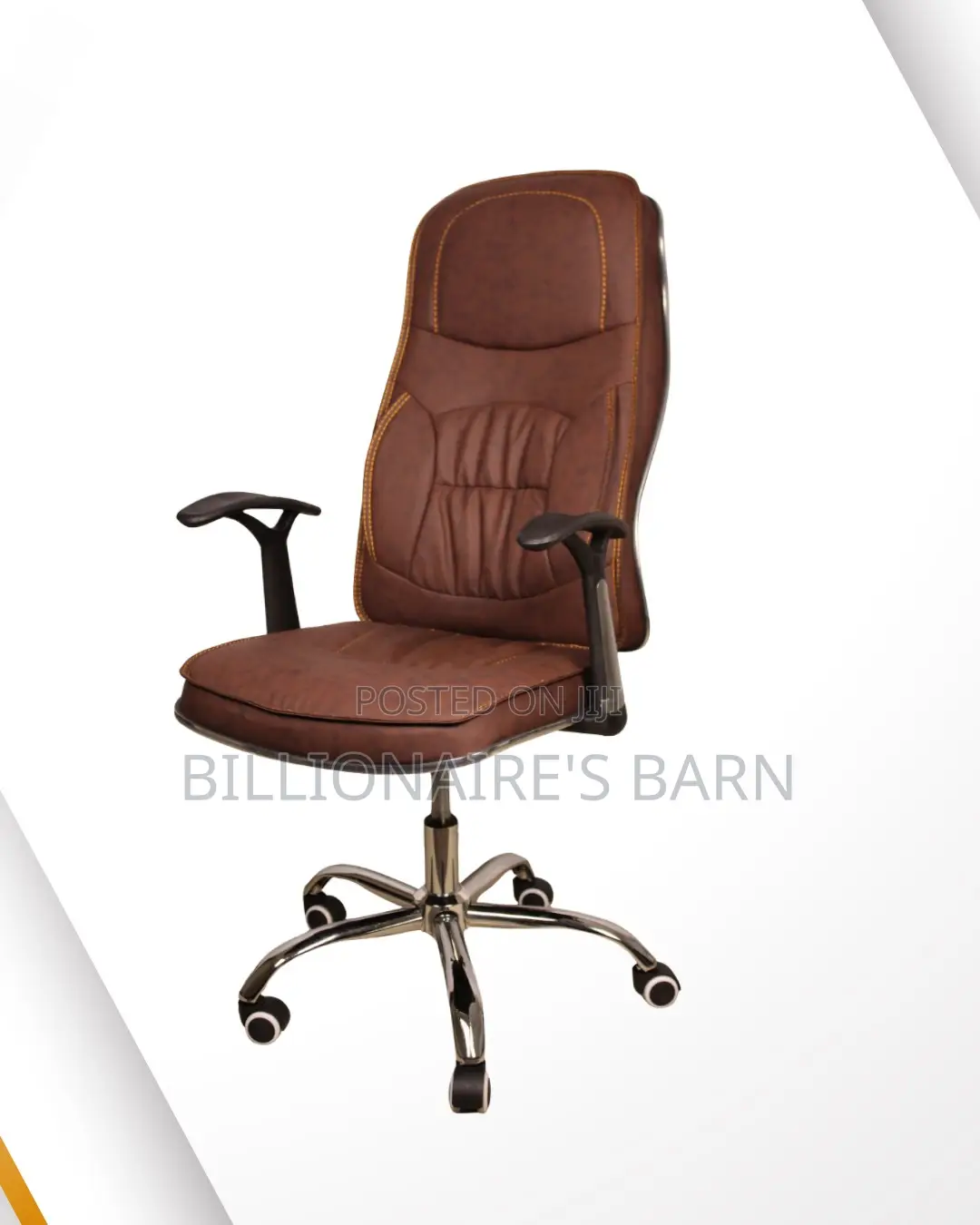 Ergonomic Executive Leather Chair | Premium Swivel Base