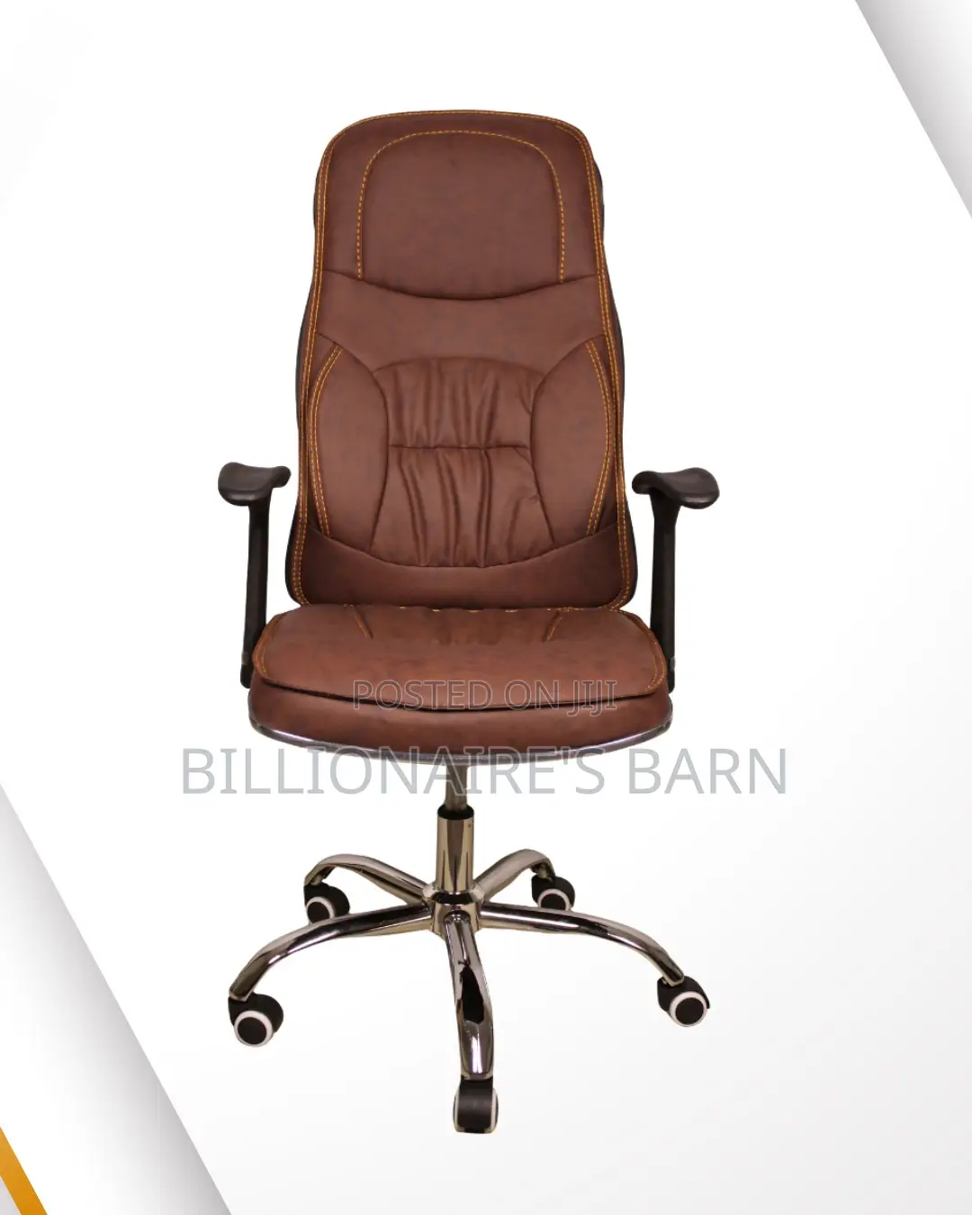 Ergonomic Executive Leather Chair | Premium Swivel Base