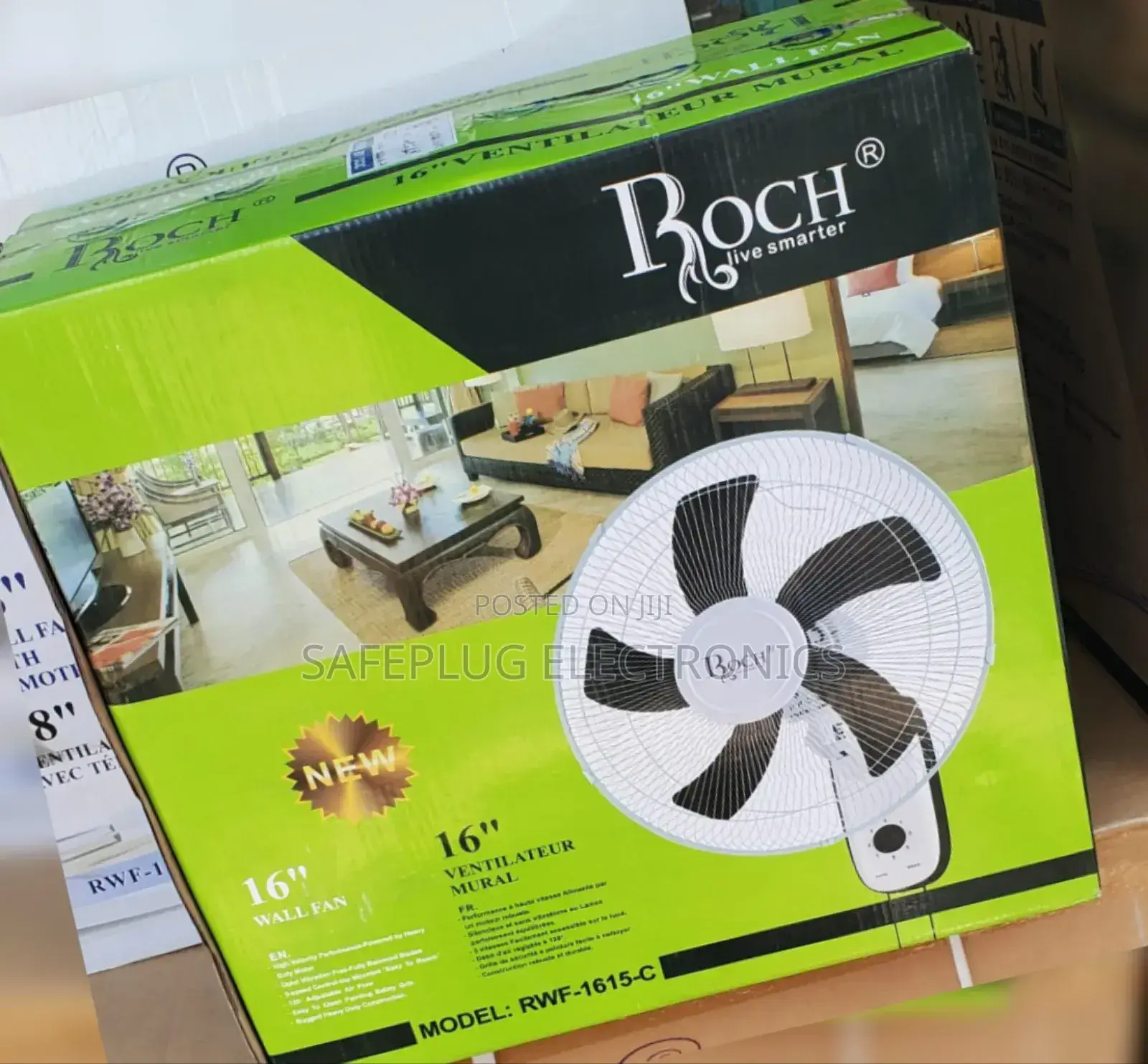 Wall Fan / Roch 16" Wall Mount Fan – Quiet High-Speed Breeze!