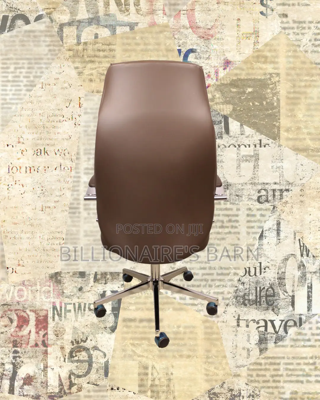 Brown Executive Leather Office Chair (Ergonomic) — Limited Stock
