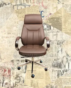 Brown Executive Leather Office Chair (Ergonomic) — Limited Stock