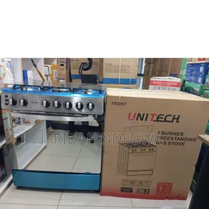 60*80 Unitech 5 Burner Freestanding Full Gas Cooker