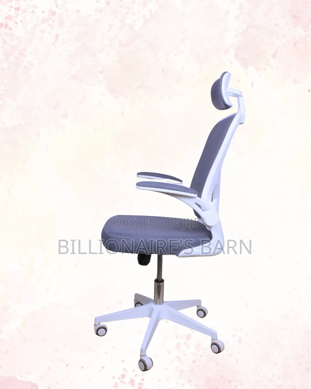High-Back White Ergonomic Office Chair — Boosts Posture Focus
