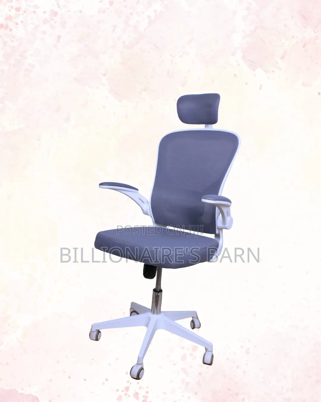 High-Back White Ergonomic Office Chair — Boosts Posture Focus