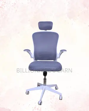 High-Back White Ergonomic Office Chair — Boosts Posture Focus