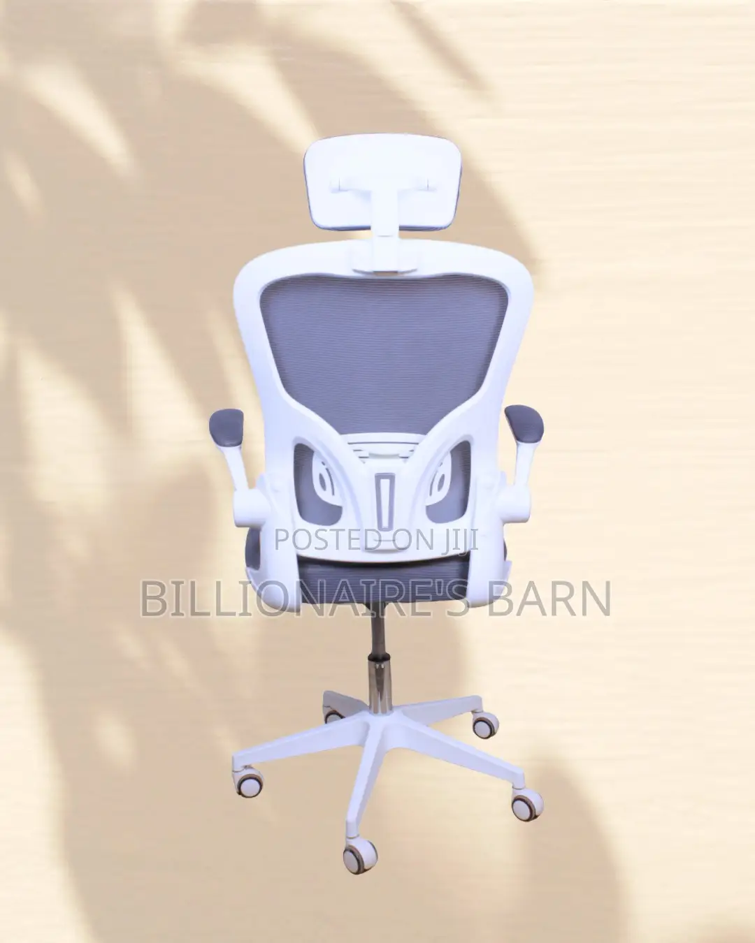 Breathable White Ergonomic Office Chair — Breathable in Hot Weather