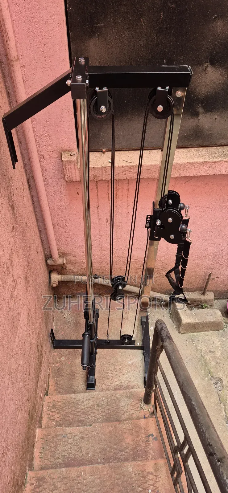 Single Cable Crossover, Wall Mounted Strength Training Pulley Machine
