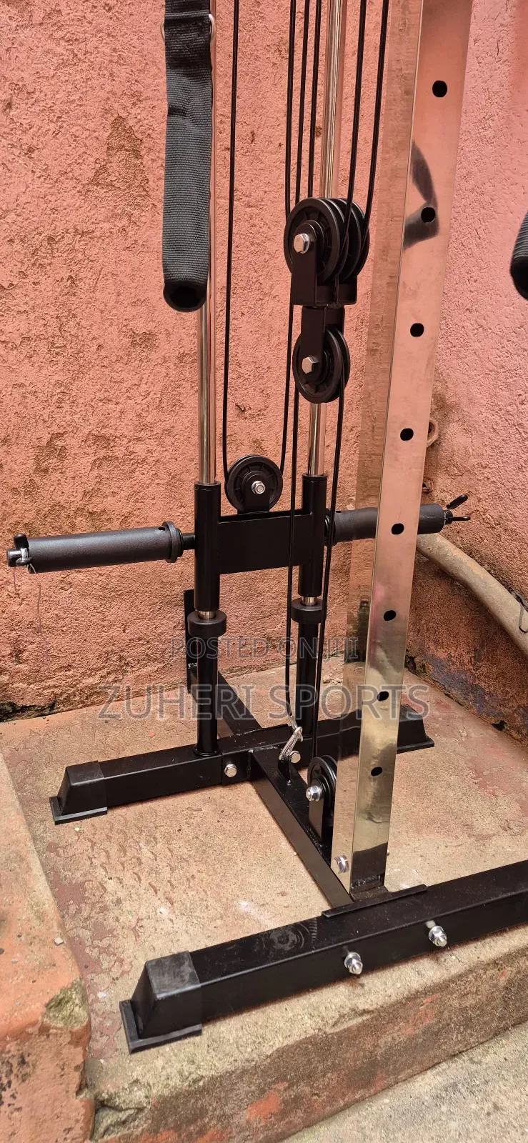 Single Cable Crossover, Wall Mounted Strength Training Pulley Machine