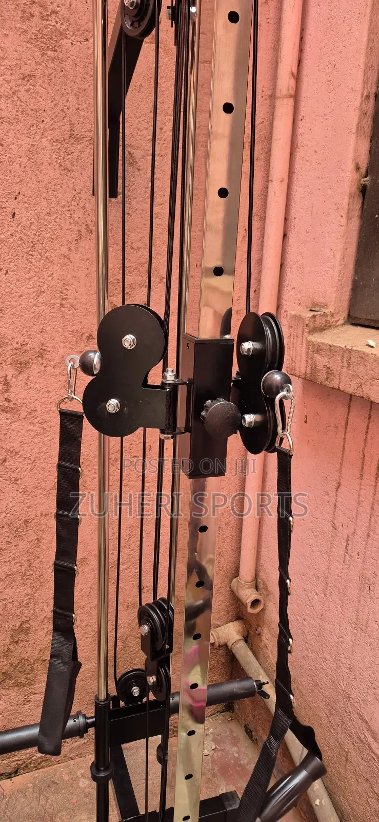 Single Cable Crossover, Wall Mounted Strength Training Pulley Machine