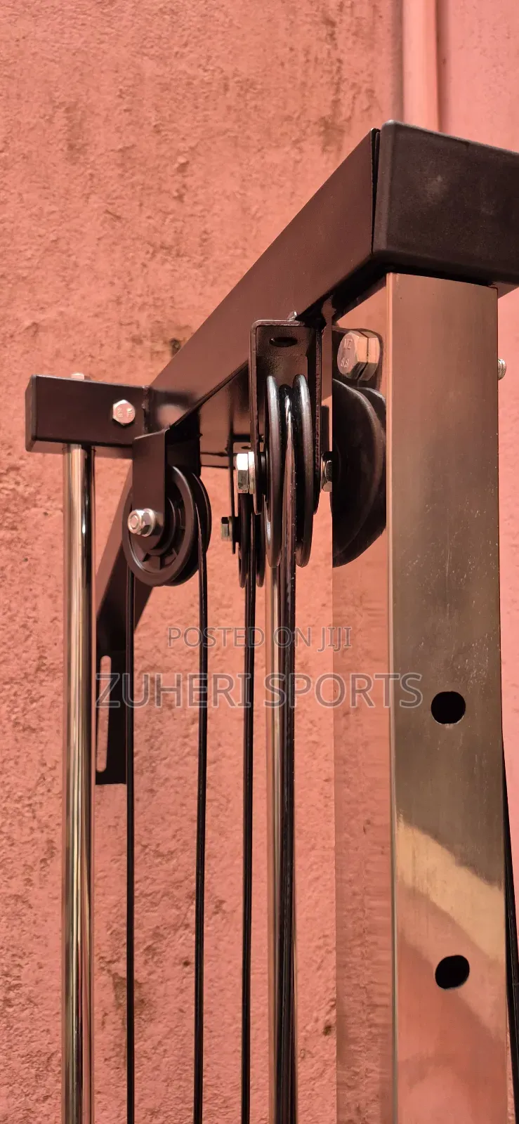 Single Cable Crossover, Wall Mounted Strength Training Pulley Machine