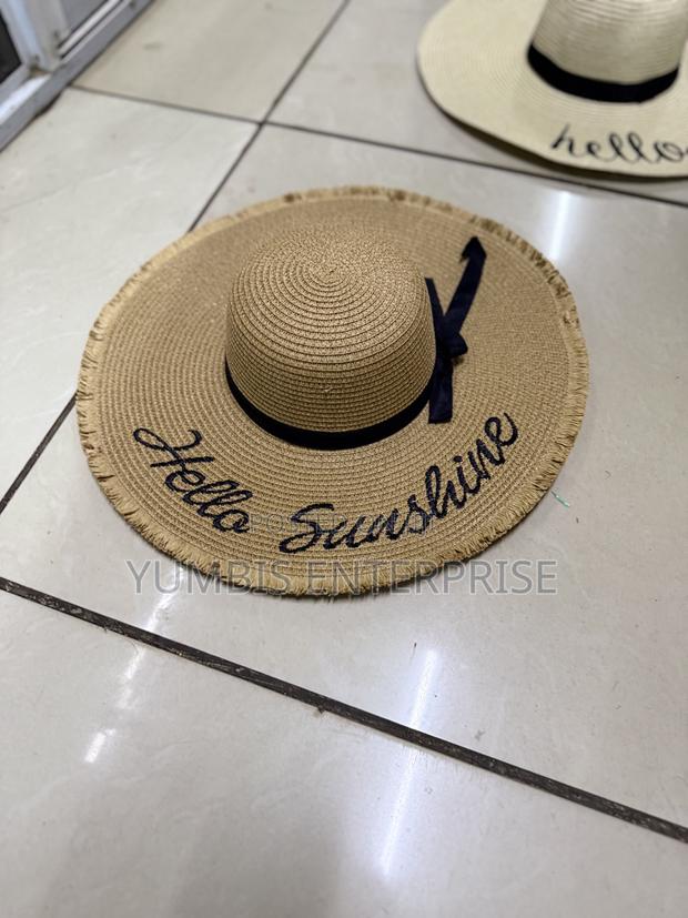 Hello Sunshine Beach Hats Summer Hats in Brown and Yellow at 800