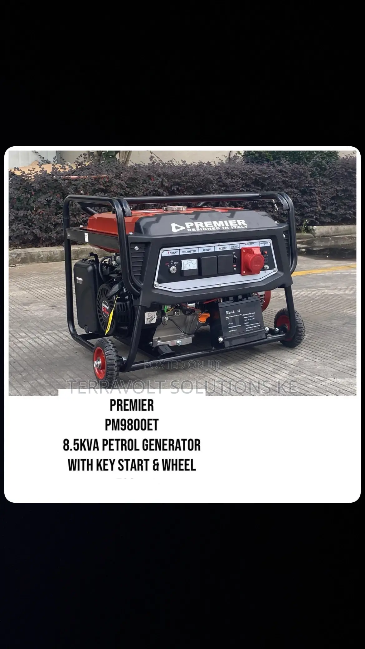 Premier Pm 9800 8.5kva Petrol Keystart Generator