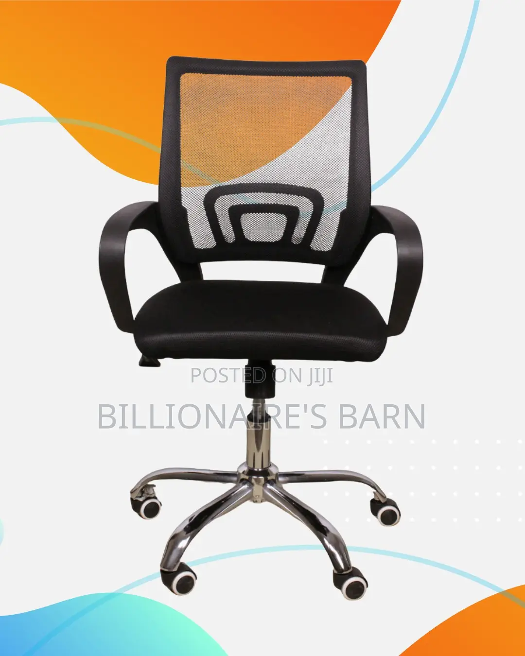Secretarial Mesh Office Chair (Quiet-Roll) — Moving Fast
