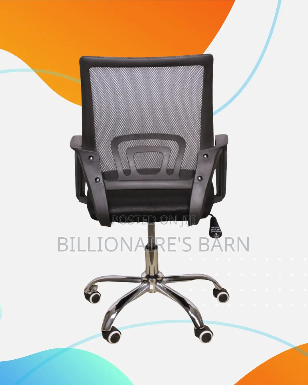 Secretarial Mesh Office Chair (Quiet-Roll) — Moving Fast