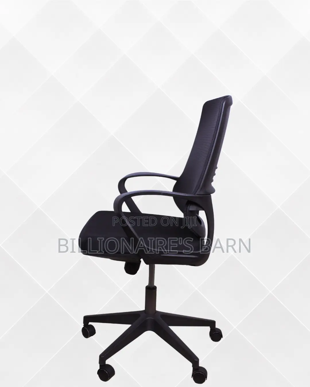 Black Ergonomic Mesh Office Chair | Space-Saving Mesh Backrest