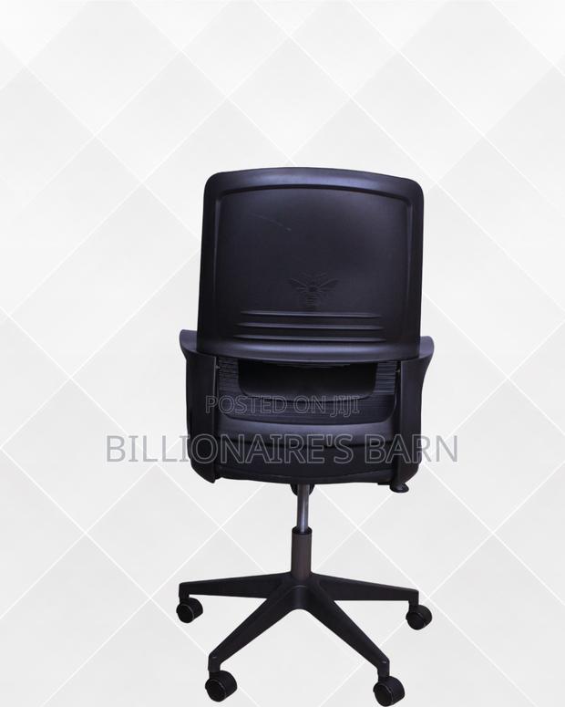 Black Ergonomic Mesh Office Chair | Space-Saving Mesh Backrest - thumbnail 2