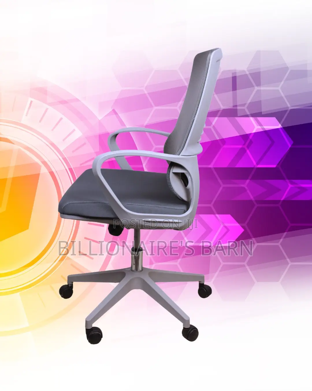 Premium Grey Ergonomic Mesh Office Chair — Easy to Clean
