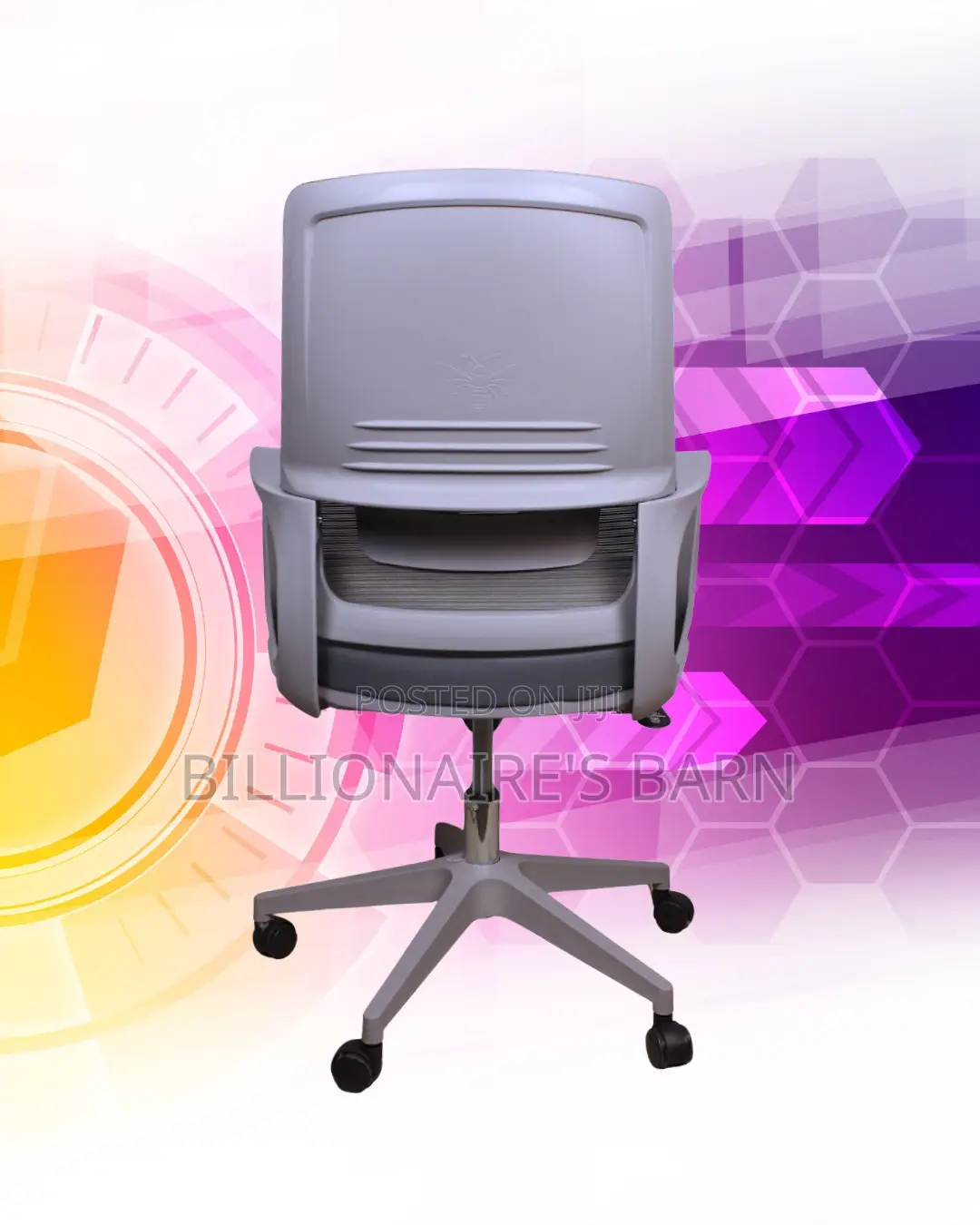 Premium Grey Ergonomic Mesh Office Chair — Easy to Clean
