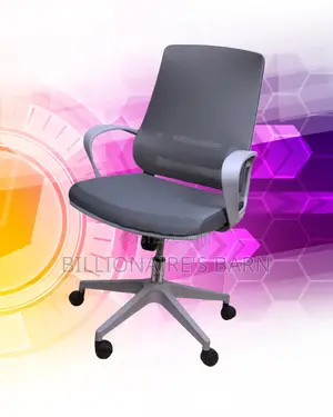 Premium Grey Ergonomic Mesh Office Chair — Easy to Clean
