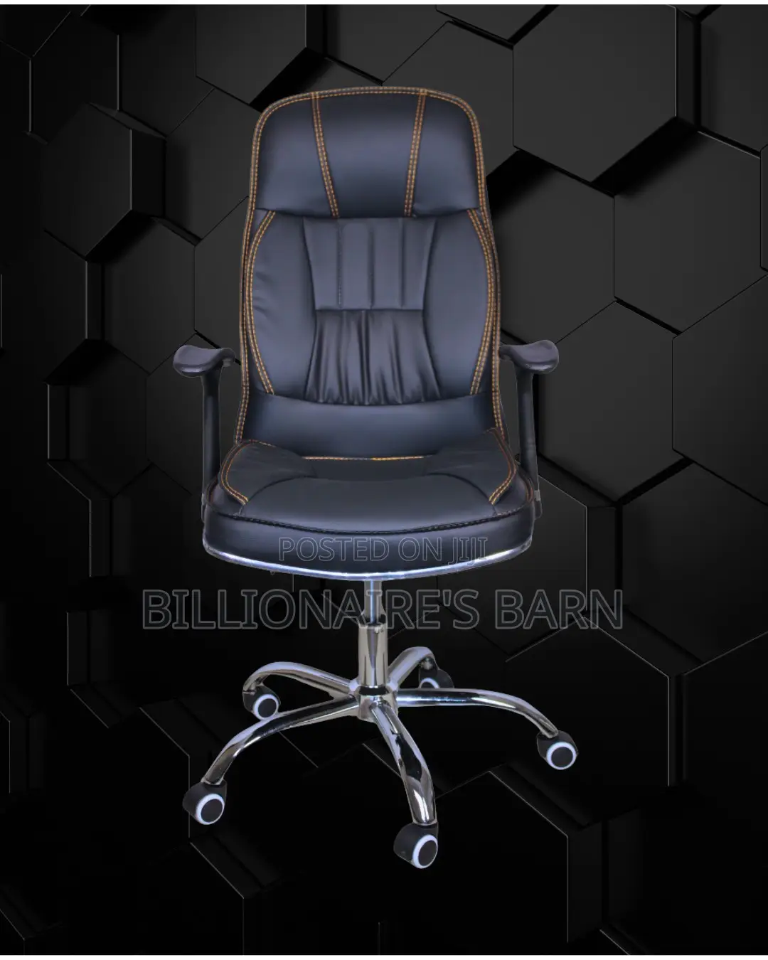 Executive Leather Office Chair | New Arrival Nylon Castors