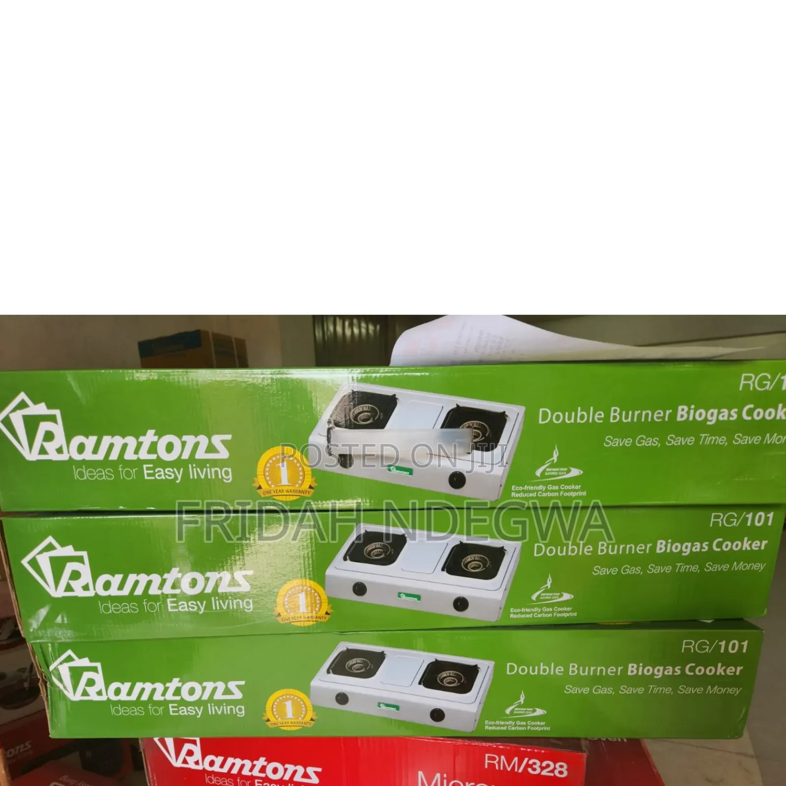 *Ramtons 2burner Bio Gas Cooker Rg101