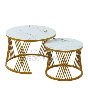 Coffee Table; Modern White Marble Dining Table Set