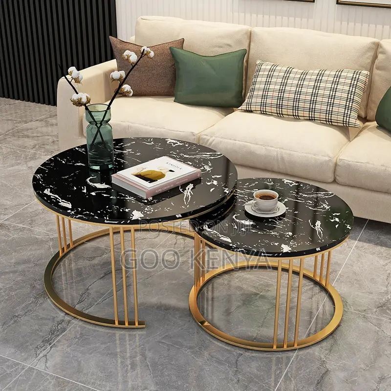 Coffee Table; Modern White Marble Dining Table Set