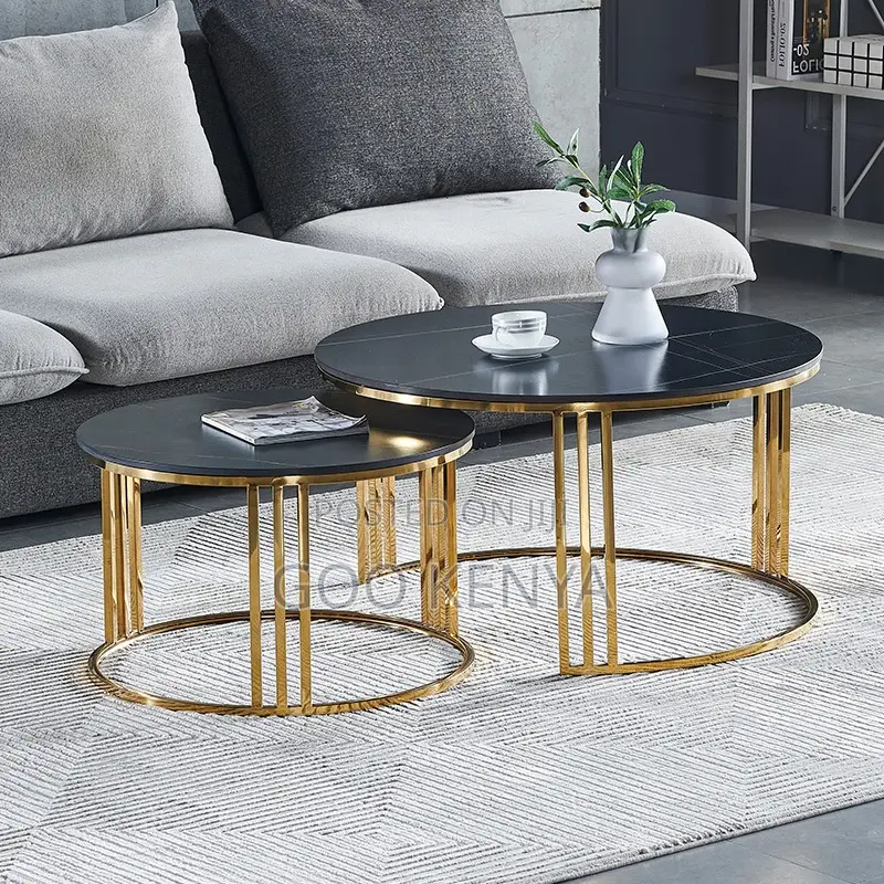 Coffee Table; Modern White Marble Dining Table Set
