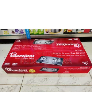 *Ramtons 2burner Gas Cooker Ceramic Top Rg537