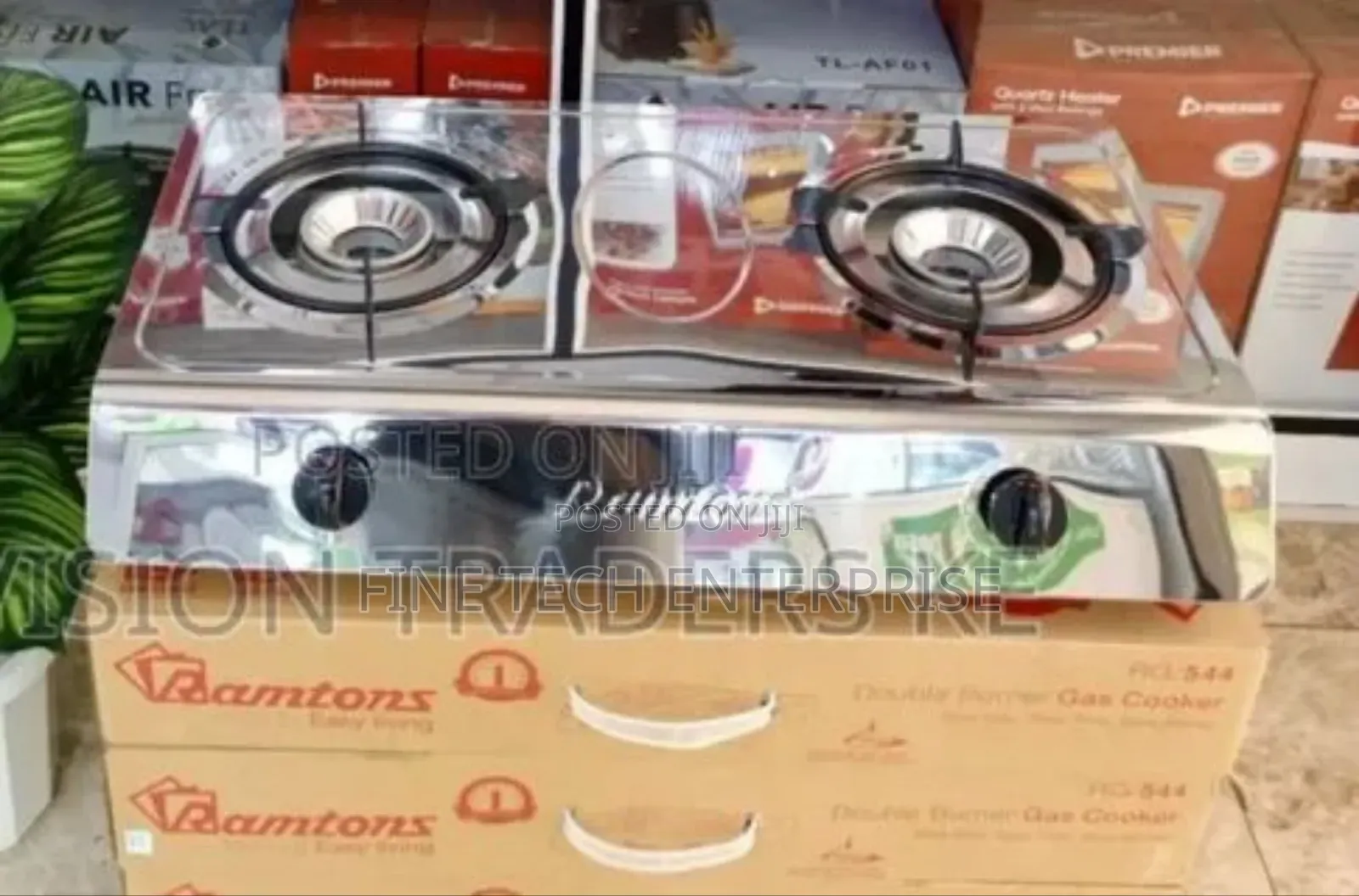 *Ramtons 2burner Stainless Steel Gas Cooker Rg 544