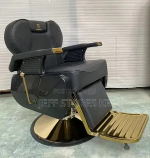 Black and Gold Barber Chair