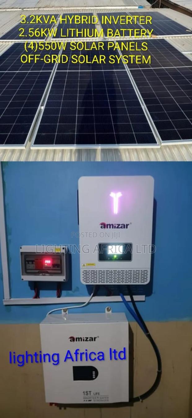 Solarized 3.2kva Inverter - 2.56kwh Lithium Batt - (4)575w Solar Kit - main view