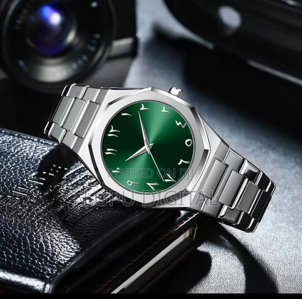 Stainless Steel Arabic Aura Watch