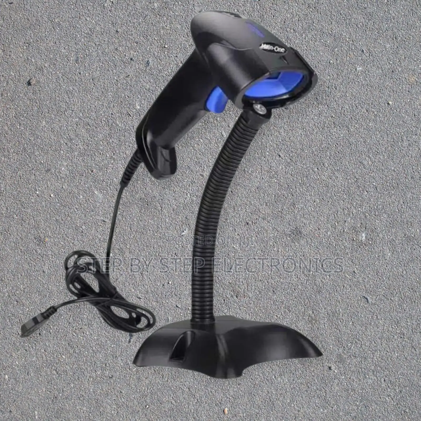 Handheld Laser Barcode Scanner With Stand for Pos Billing Inventory