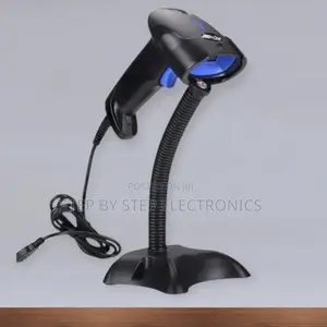 Compact Handheld Laser Barcode Scanner With Stand – Easy to Use