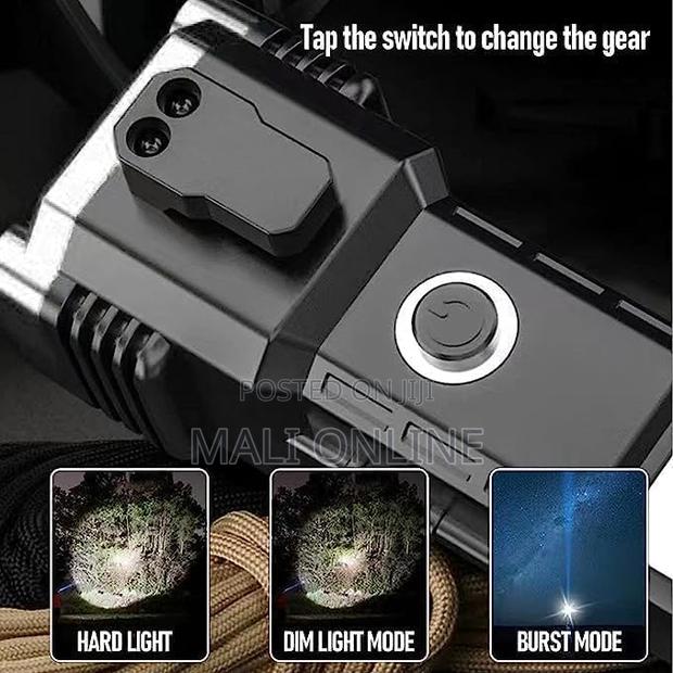 Portable 3w Rechargeable Led Torch Flashlight Long Distance Beam - thumbnail 2