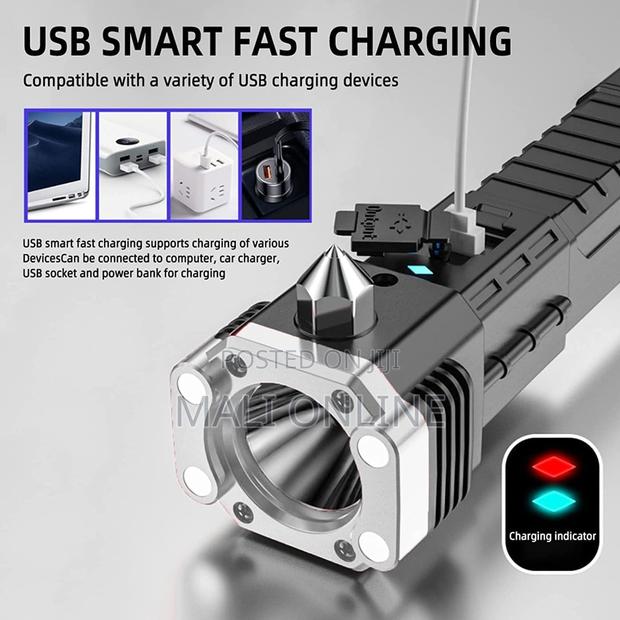Portable 3w Rechargeable Led Torch Flashlight Long Distance Beam - thumbnail 3