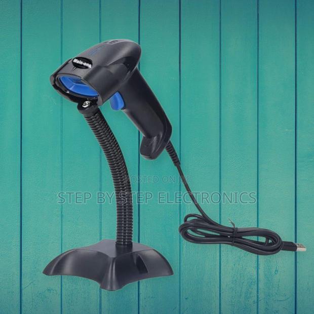 Supermarkets Pos Handheld Laser Barcode Reader With Stand – Usb Wired