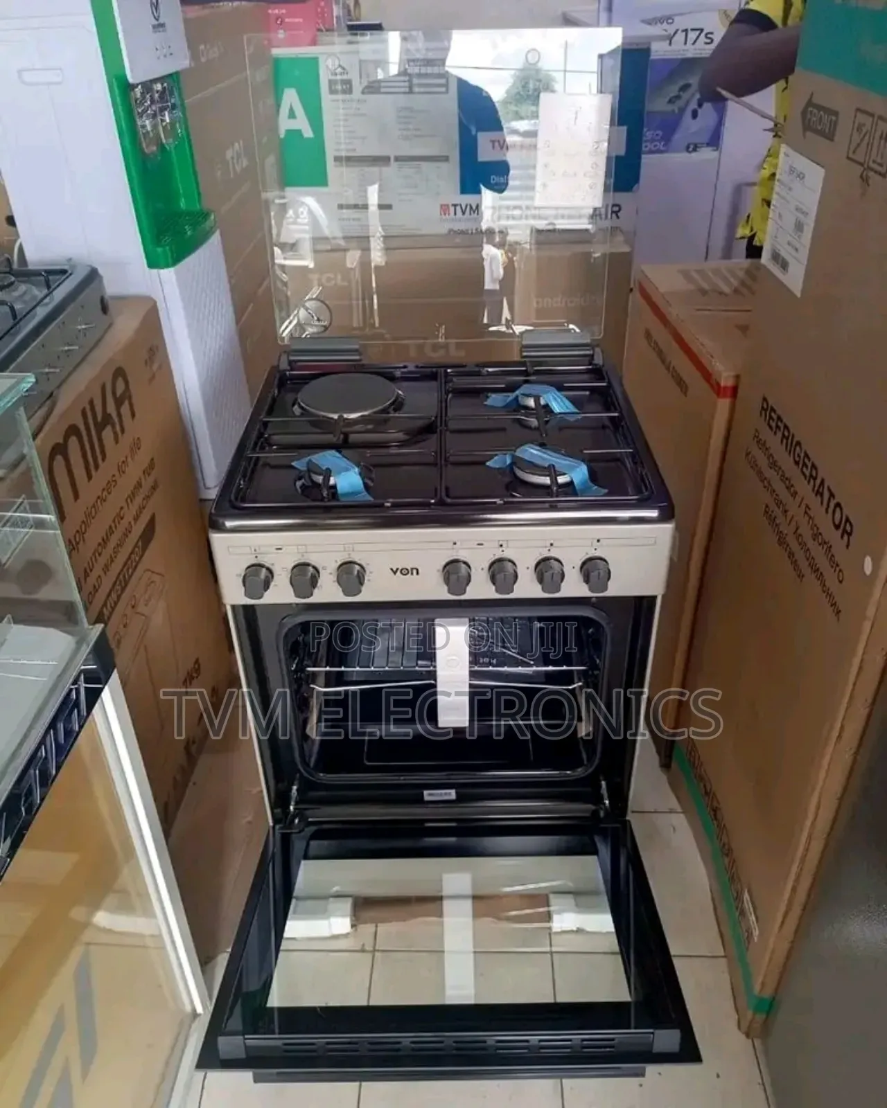 60×60 Von Cooker 3 Gas + 1 Electric Standing Cooker