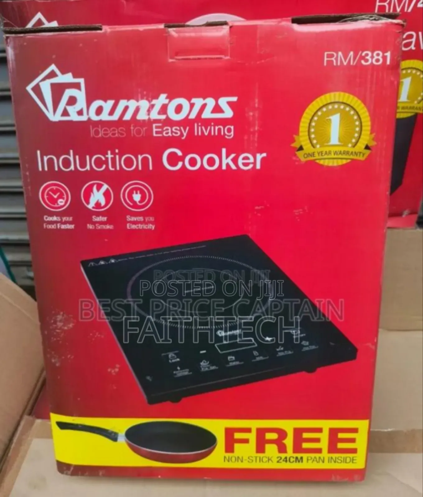 *Ramtons Induction Cooker With Free Pan