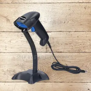 User-Friendly Handheld Laser Barcode Reader With Stand – Plug and Play