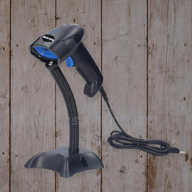 Reliable Handheld Laser Barcode Reader With Stand – Durable Usb Wired