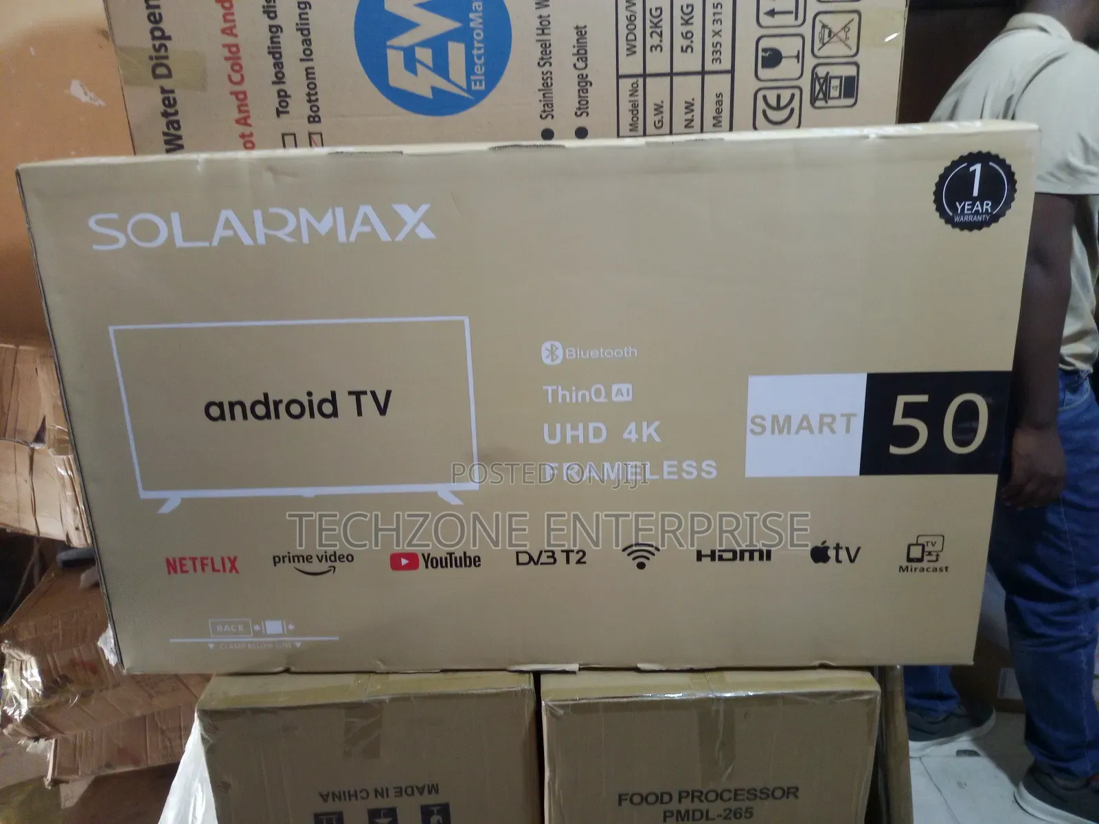 Solarmax 50 Inches Android Smart Tv With Built in Wifi 