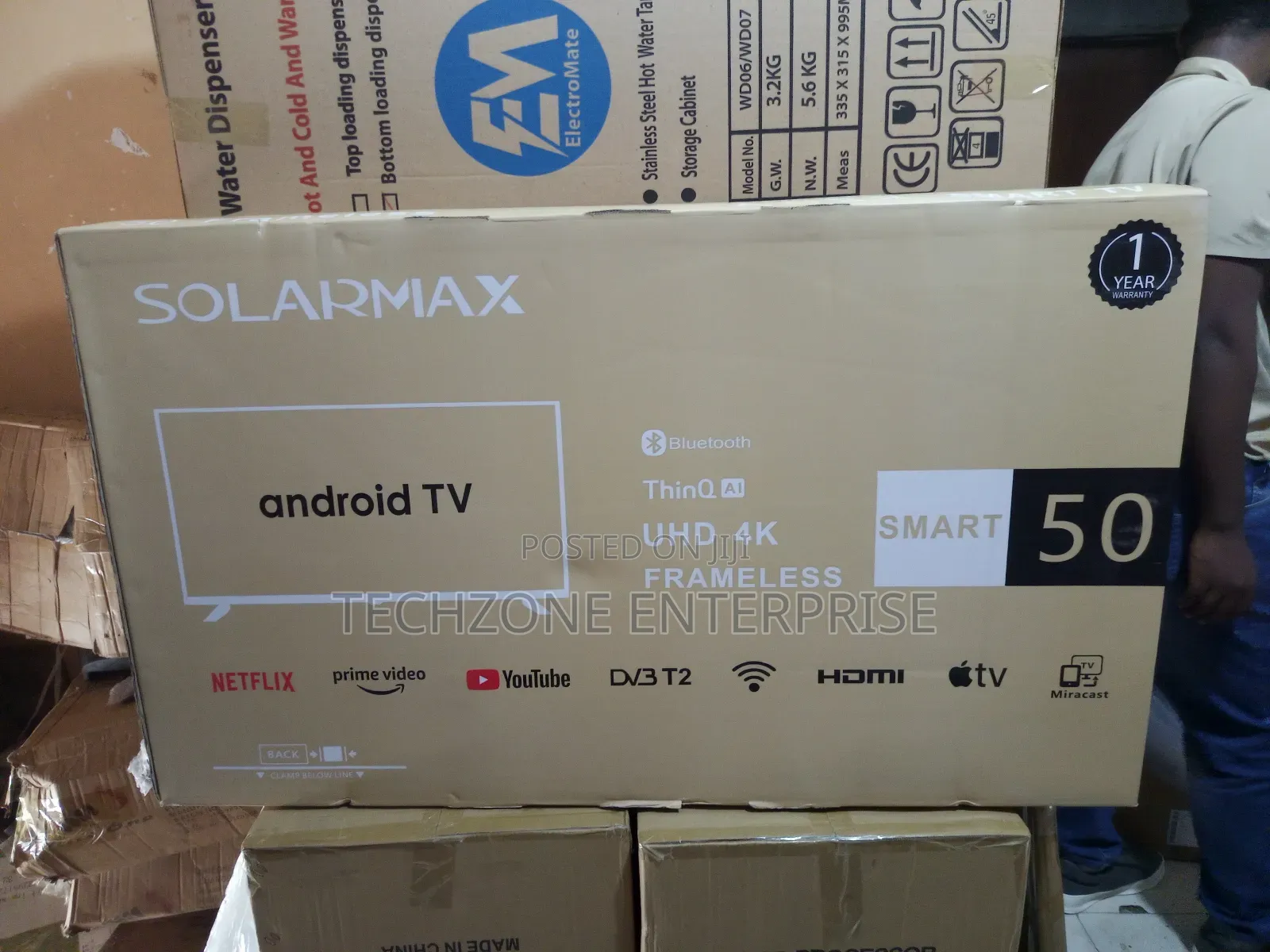 Solarmax 50 Inches Android Smart Tv With Built in Wifi 