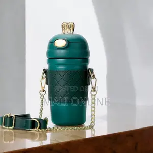 Super Cute Bunny Ear Water Bottle With Straw & Strap 1-litre Bottle