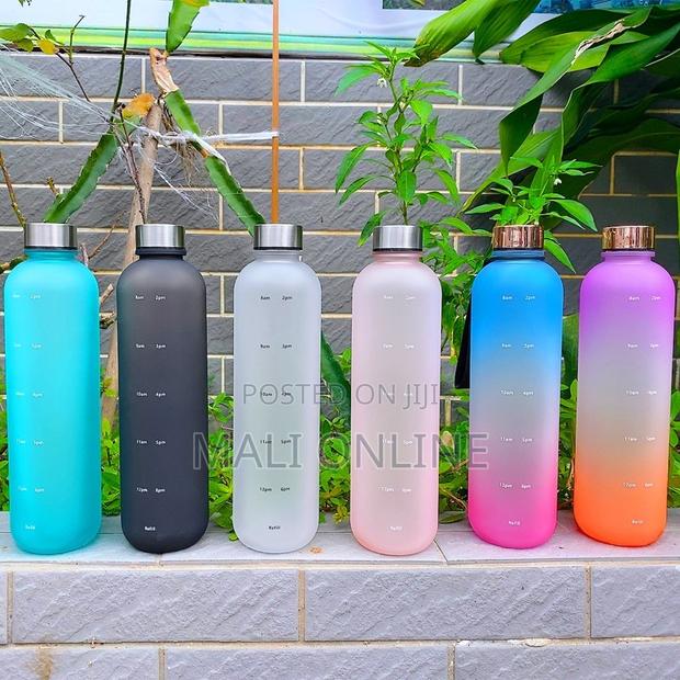 1l Motivational Water Bottle With Time Marker Bpa Free Tritan Plastic