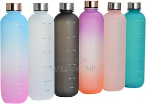 1l Motivational Water Bottle With Time Marker Bpa Free Tritan Plastic